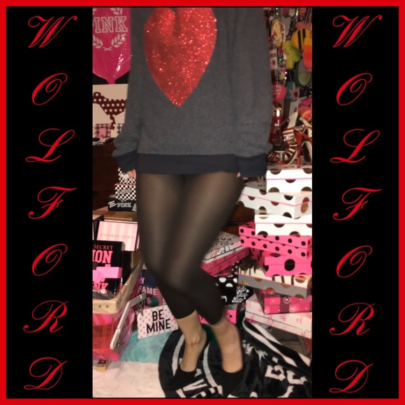 Wolford Accessories - ❤️🖤WOLFORD FOOTLESS TIGHTS & WILDFOX RED HEART SWEATSHIRT🖤❤️